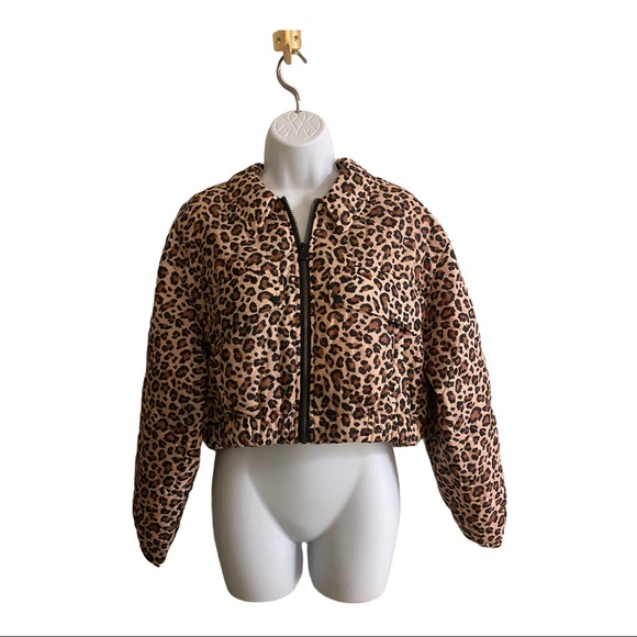 ZARA CHEETAH PRINTED BOMBER - Picture 1 of 5